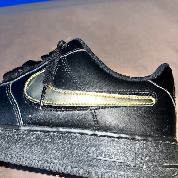Black switchable swoosh Nike AF1 - Picture 2 of 6